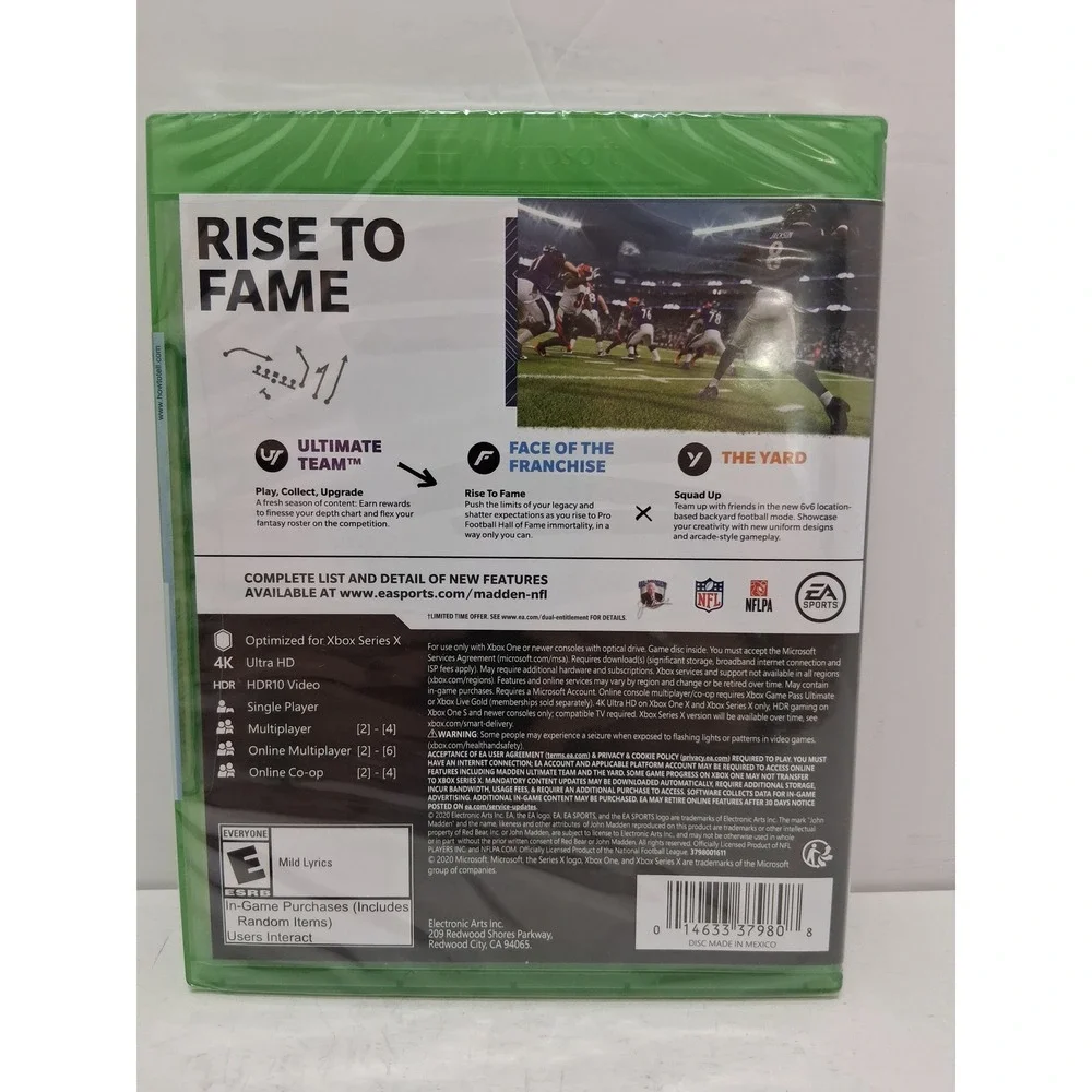 Madden NFL 21 Xbox One Xbox Series X EA Sports Football Game New Sealed